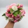 Buchet mireasa nasa cu flori roz de matase ILIF308003 9