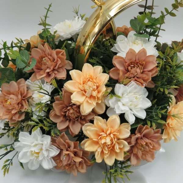 Decor masina pentru nunta verighete decorate cu flori nuante tomnatice ILIF308059 6