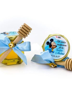 Mărturii dulci cu miere, model Aventură, Mickey, Bleo, borcan 50 gr – DSBC308013