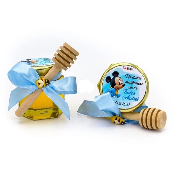 Mărturii dulci cu miere, model Aventură, Mickey, Bleo, borcan 50 gr – DSBC308013