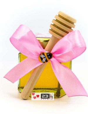 Mărturii dulci cu miere, model Aventură, Balerină, Roz, borcan 50 gr – DSBC308011
