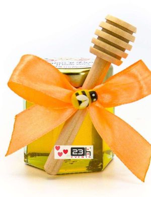 Mărturii dulci cu miere, model Aventură, culoare somon, borcan 50 gr – DSBC308008