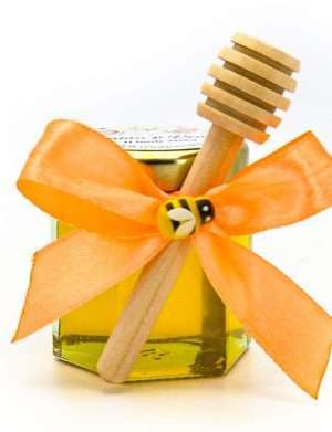 Mărturii dulci cu miere, model Aventură, culoare somon, borcan 50 gr – DSBC308008