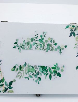 Cutie Dar Nunta, din lemn, dim. 40x30x20 cm, tematica verde – FEIS309004
