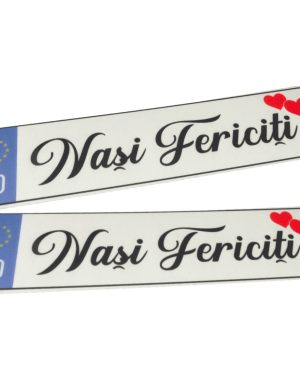 Decor masina, numar auto pentru nunta, Nasi Fericiti – ILIF309036