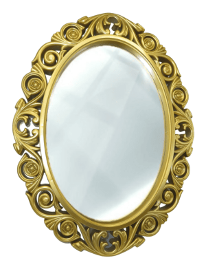 Oglinda miresei, forma ovala in stil victorian, model auriu ILIF309043 (1)