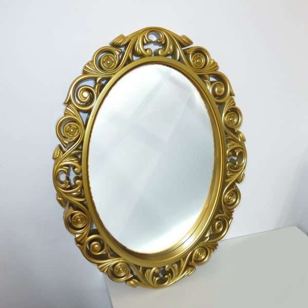 Oglinda miresei, forma ovala in stil victorian, model auriu ILIF309043 (2)