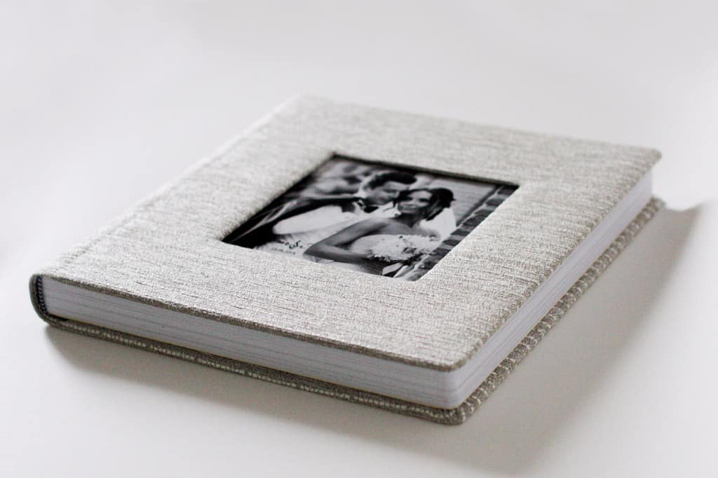 Mostră Album foto Nuntă / Botez, Textil, 15×15 cm, pătrat, 4 pagini, 2 file, CAB311003