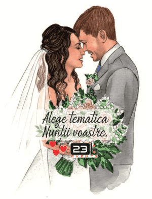 Tematică nuntă ”Îndrăgostiți & Apropriați”, Alege imaginea, Culoarea și Fontul dorit