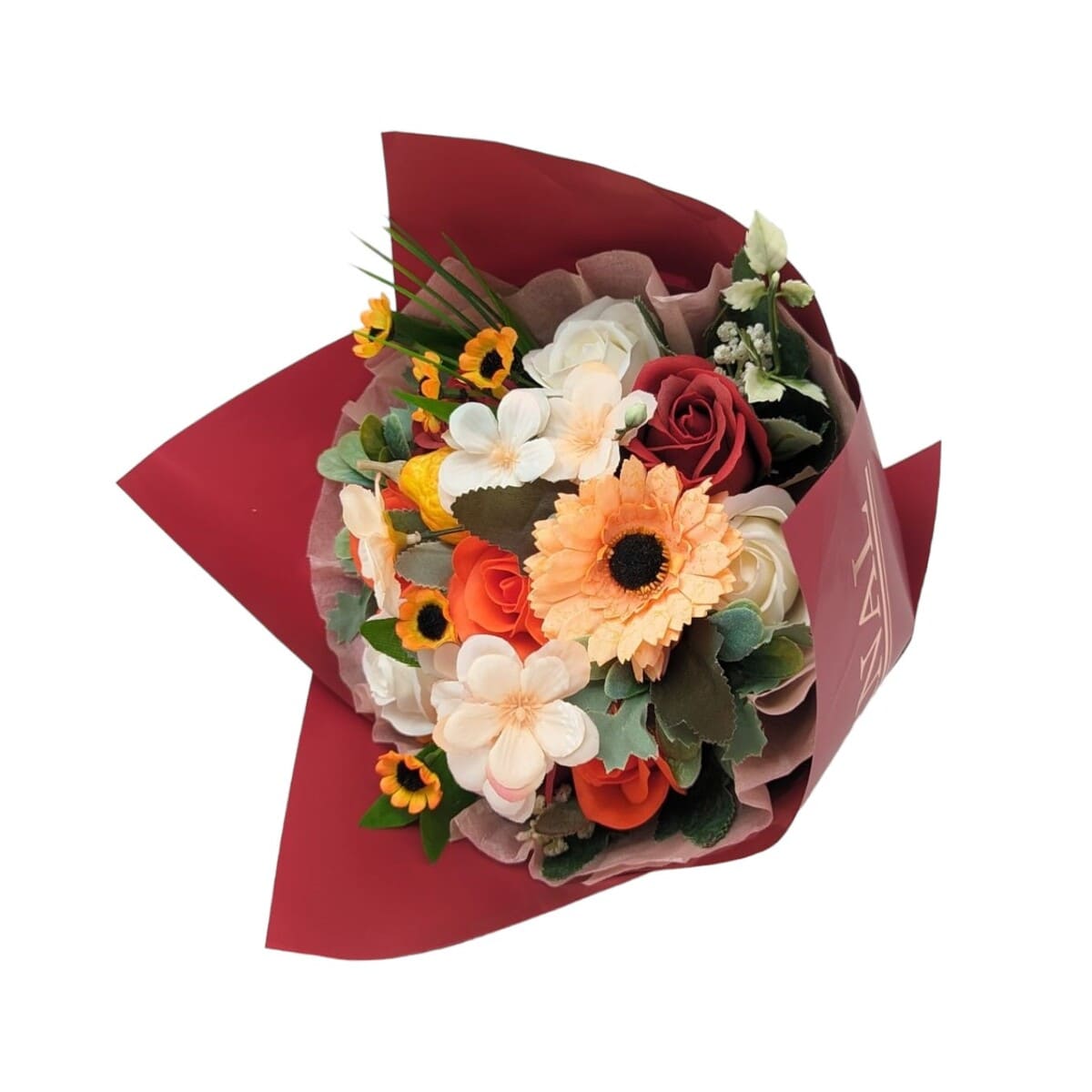 Buchet cadou cu flori de sapun, Toamna 2, grena – DSPH310020