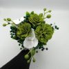 Buchet mireasanasa cu flori uscate si orhidee din silicon, alb&verde ILIF310048 (6)