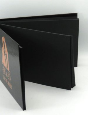 Guest Book personalizat – carte mesaje invitati, model deosebit negru – ILIF310031