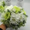 Lumanari Nunta Argint cu buchet mireasa, set realizat in tematica dorita ILIF310037 (9)