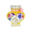 Marturii dulci cu miere, model handmade Iubire - roz, borcan 90 gr - DSBC310002