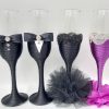 Set 4 pahare decorate pentru miri si nasi DSPH310009 (2)