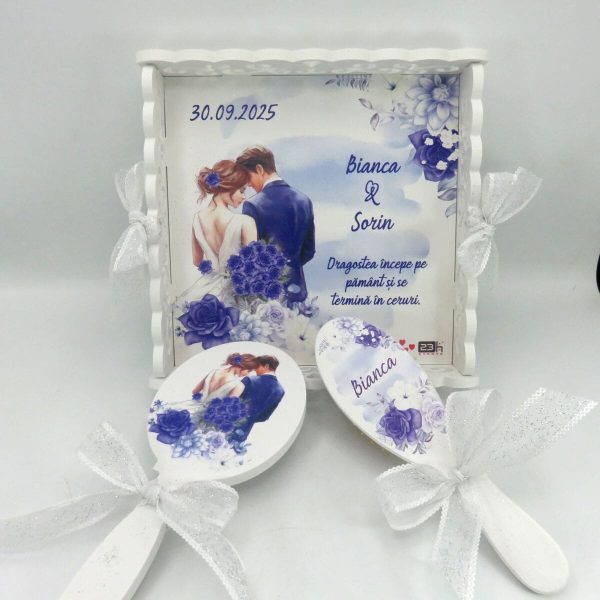 Set Gătit Mireasa, Albastru, Personalizat, 3 piese ILIF310014 (2)