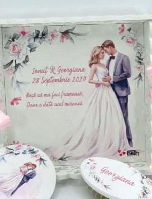 Set Gătit Mireasa, ”Tineri cu Speranță”, Personalizat, 3 piese – ILIF310019