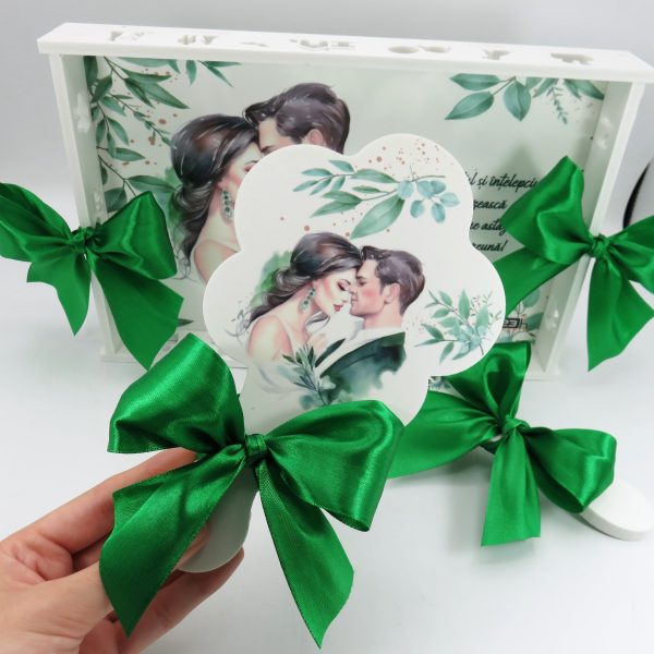 Set Gătit Mireasa, Verde, Personalizat, 3 piese - ILIF310010 - imagine 8