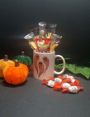Set cadou Halloween – Ghost – cu cana ceramica si dulciuri – KLTM310001