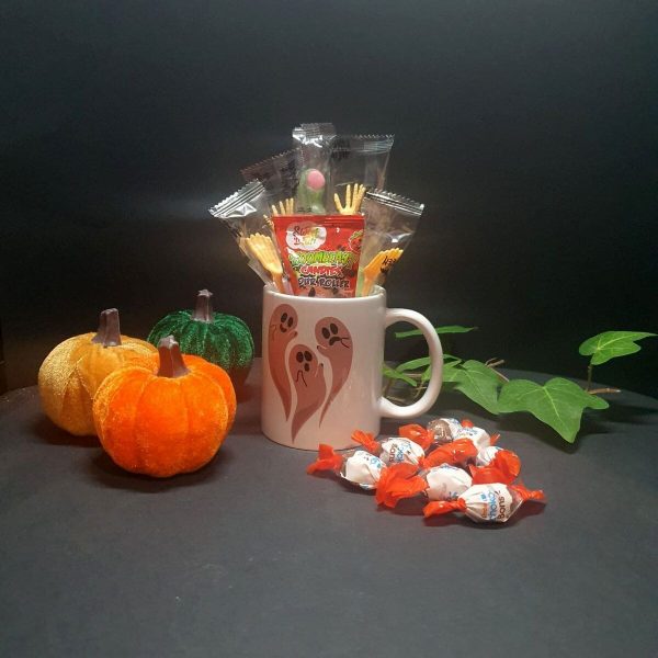 Set cadou Halloween Ghost cu cana ceramica si dulciuri KLTM310001 (1)