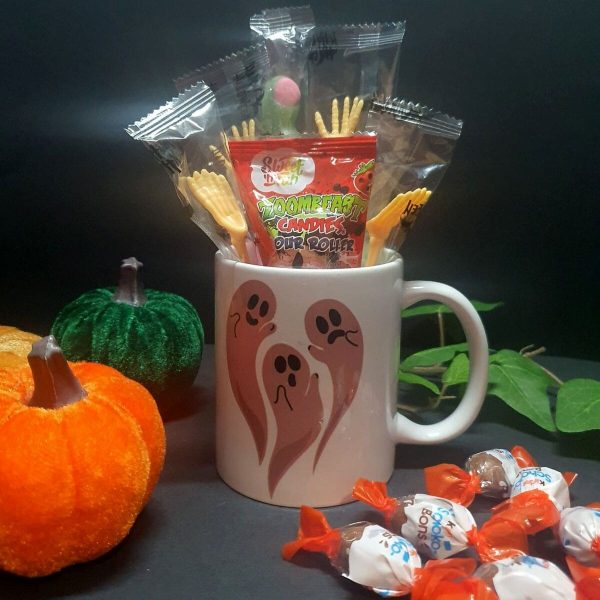Set cadou Halloween Ghost cu cana ceramica si dulciuri KLTM310001 (2)