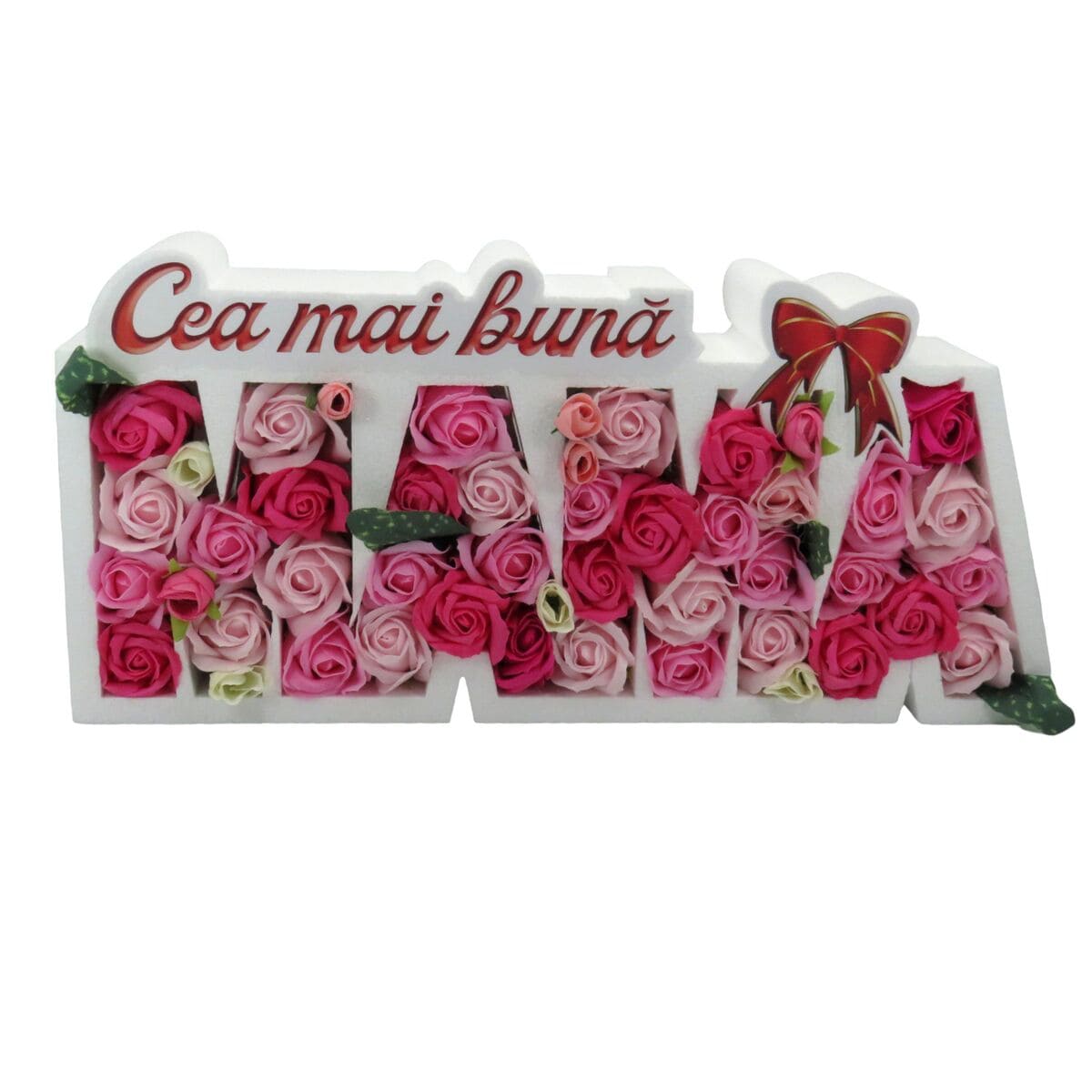 Aranjament cadou pentru mama, cu trandafiri de sapun roz ILIF311022 (8)