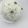 Buchet mireasa cu flori de spuma, alb argintiu ILIF311047 (1)