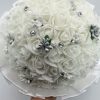 Buchet mireasa cu flori de spuma, alb argintiu ILIF311047 (6)