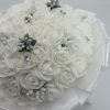 Buchet mireasa cu flori de spuma, alb argintiu ILIF311047 (7)
