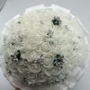 Buchet mireasa cu flori de spuma, alb argintiu ILIF311047 (8)