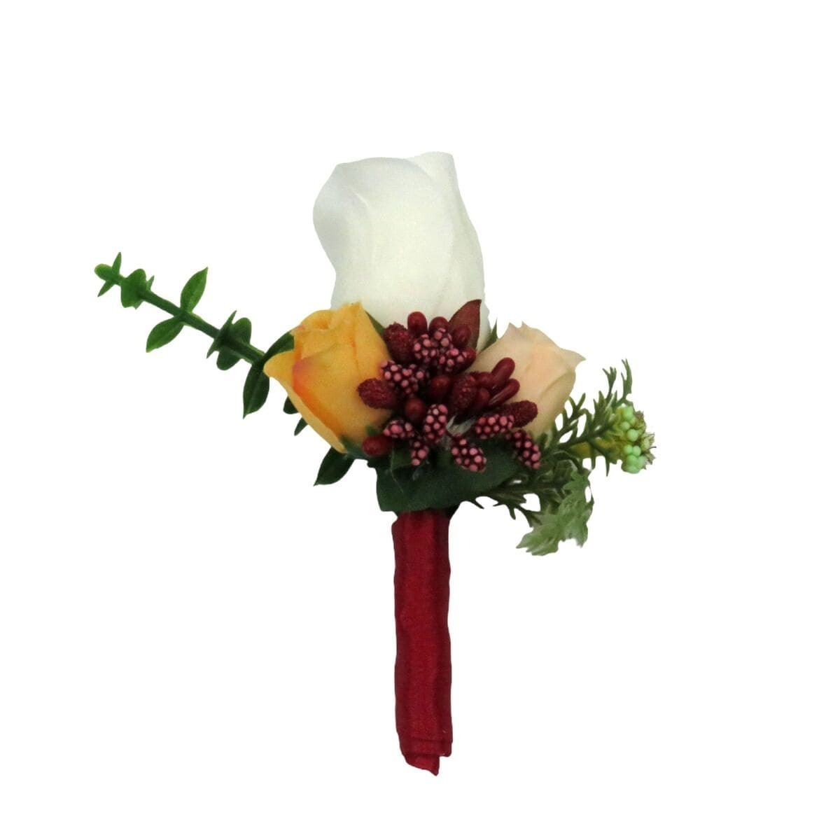Cocarda de pus in piept cu flori de matase si stamine – ILIF311011 (3)