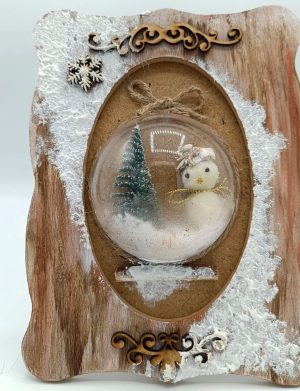 Decoratiune Handmade de Craciun, Tablou de Iarna – FEIS311040