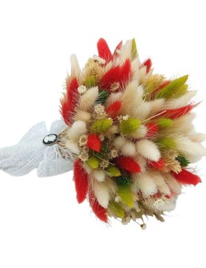 Buchet mireasa/nasa din flori uscate, multicolor – FEIS312006