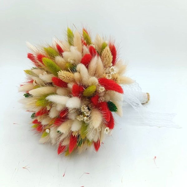 Buchet mireasanasa din flori uscate, multicolor FEIS312006 (3)