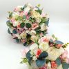 Buchet mireasanasa, model deosebit cu flori de matase, alb roz FEIS312022 (5)
