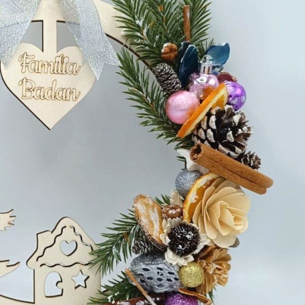 Ornament handmade de Craciun, coronita personalizata FEIS312018 (4)