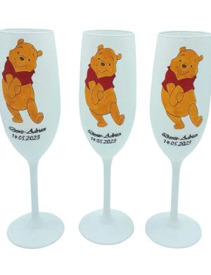 Set 3 pahare personalizate botez, Winnie the Pooh FEIS312012