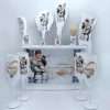 Set 2in1 Gatit Mireasa si Mire, Traditional Albastru, model nepersonalizat, 6 piese FEIS401043
