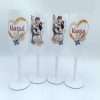 Set 4 pahare nunta pentru Miri si Nasi, Traditional Albastru, nepersonalizat FEIS401046 (1)