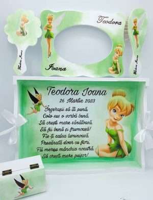 Set Tavita Mot (turta), Clopotica, model verde personalizat cu 5 piese – FEIS401007