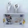 Set pentru gatit mireasa, Traditional Albastru, model nepersonalizat cu 3 piese FEIS401044