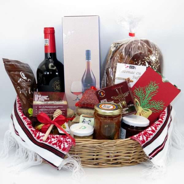 Coș cadou Crăciun Românesc, 16 produse naturale ILIF402002 (4)