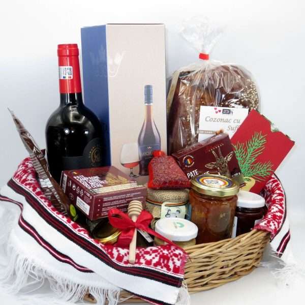 Coș cadou Crăciun Românesc, 16 produse naturale ILIF402002 (5)