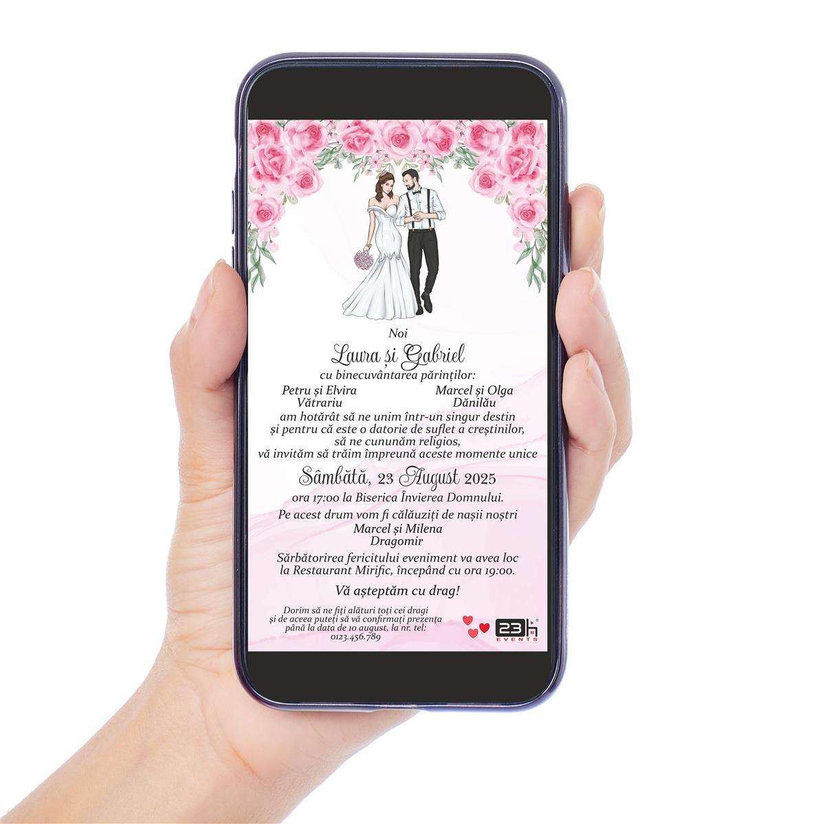 digitala nunta cu flori roz 3 (Custom)