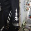 Haina de dama cu cordon, stofa brodata, croita in Romania, negru alb LLDJ403016 (5)