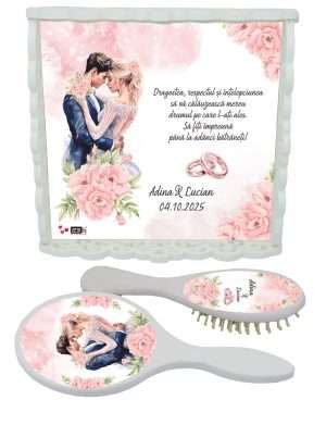 Set Gătit Mireasa, Fuzzy Pink, Personalizat, 3 piese – ILIF404012