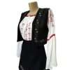 Vesta scurta neagra de dama m2, brodata cu motive populare, croita in Romania LLDJ405002