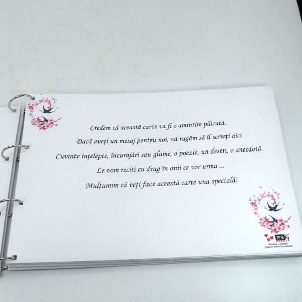 Guest Book personalizat carte mesaje invitati, Flori de Cires ILIF406010 (1)