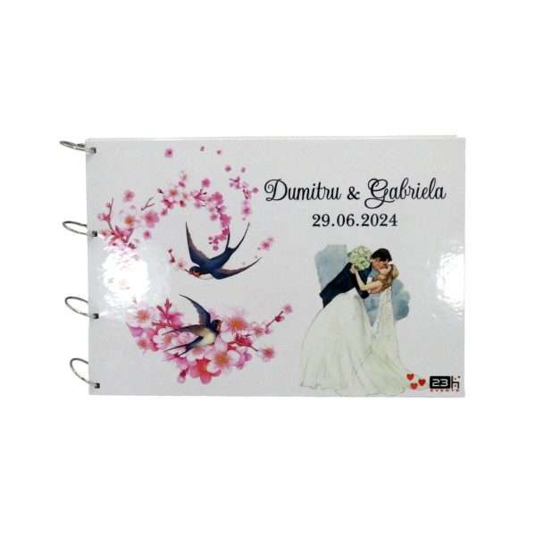 Guest Book personalizat carte mesaje invitati, Flori de Cires ILIF406010 (5)