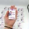 Marturie nunta personalizata, tema mov lila, cu magnet, 80x45mm ILIF406025 (2)